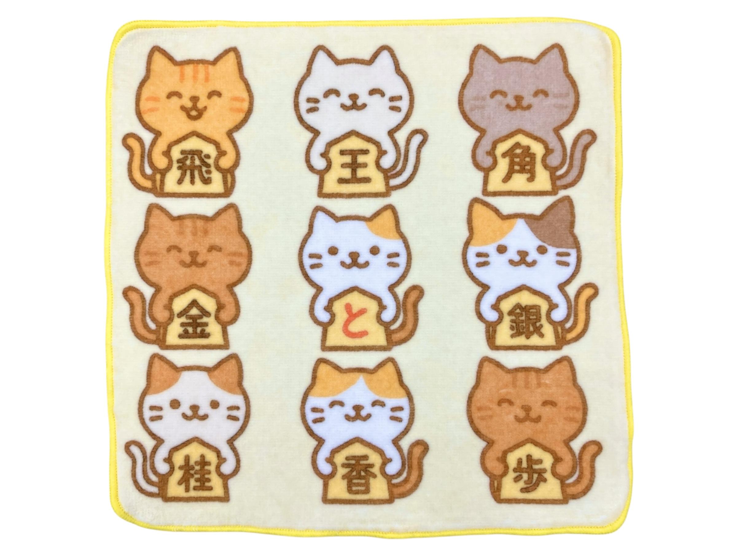 肌触りの良い日本製ミニタオル　ハンカチ　イエロー